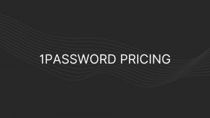 1Password pricing