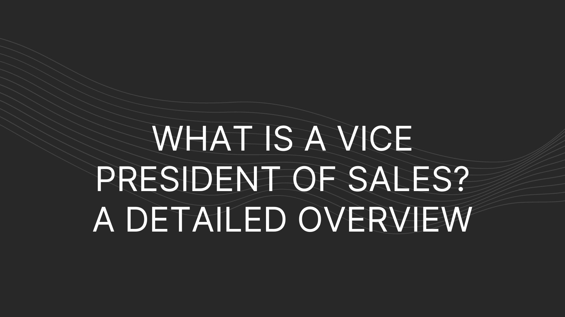 Vice President of Sales