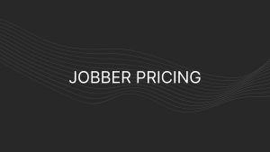jobber pricing