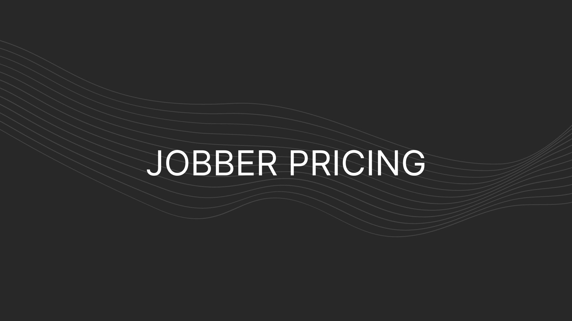 jobber pricing