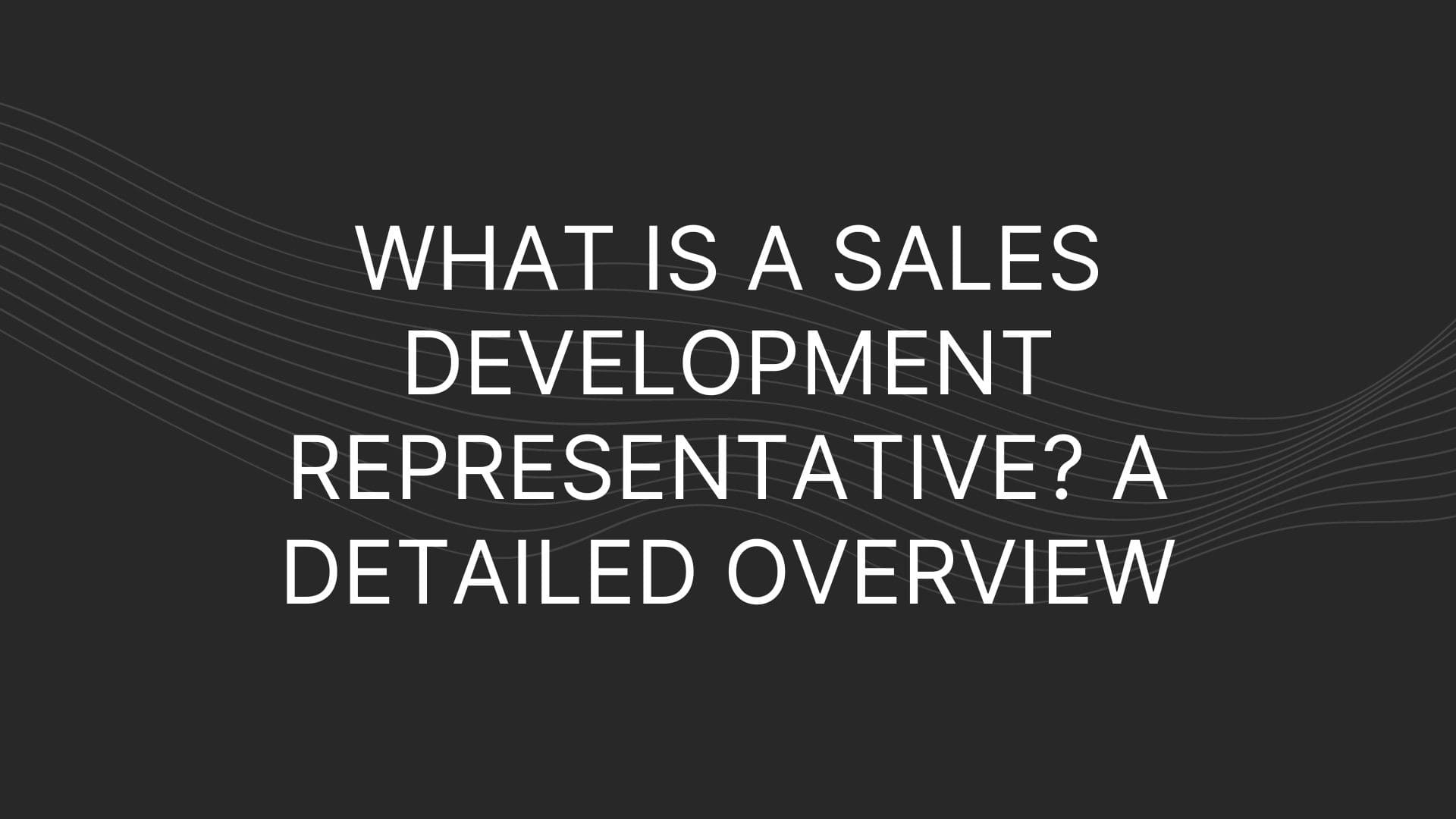 Sales Development Representative