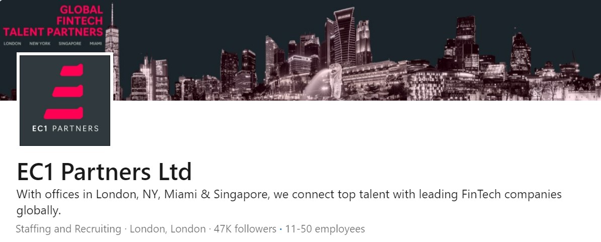 EC1 Partners Fintech Sales Recruiters